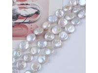 3Sheets x 26Pcs Coin Type Freshwater Pearl Beads Strand