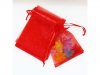 100X Plain Hot Red Organza Gift Jewelry Pouches 9x7cm 100X Plain Hot Red Organza Gift Jewelry Pouches 9x7cm