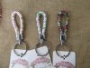 12Pcs Leather Keychain Strap Holder Key Ring Charms Mixed Color
