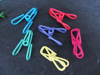 34Packets X 6Pcs Multi Purpose Candy Color Clips