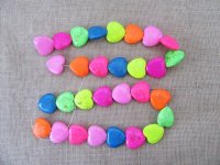 3Strands X 15Pcs DYED Gemstone Heart Shape Beads Mixed Color