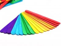240 Kids Art Wooden Craft Stick Paddle Pop Mixed Color 240 Kids Art Wooden Craft Stick Paddle Pop Mixed Color