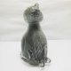 1X Handmade Art Glass Cat Figurine Ornament 14.5cm High