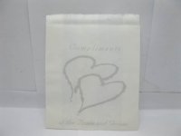98 Paper Sliver Heart Compliment Cake Bags Wedding Favor