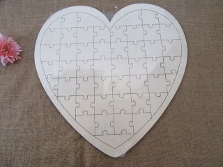 1Pc Blank Heart Puzzle Jigsaw Puzzles Education Toys DIY Jigsaw (image for) 1Pc Blank Heart Puzzle Jigsaw Puzzles Education Toys DIY Jigsaw