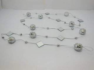 5X Disco Mirror Ball Beaded Chain Wedding Home Decoration
