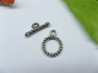 100sets Metal Twist Circle Toggle Clasp yw-ac-tc27 (image for) 100sets Metal Twist Circle Toggle Clasp yw-ac-tc27