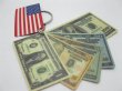 (image for) 4x12Pcs Plastic US Dollar & Flag with Key Rings