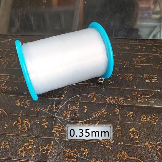 800M Clear Nylon Fishing Line Jewelry Cord 0.35m - No Elastic - Click Image to Close
