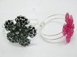 12 Plum Flower Bangles with Rhinestone Mixed Color (image for) 12 Plum Flower Bangles with Rhinestone Mixed Color