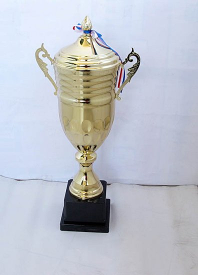 1X Metal Golden Plated Trophy Novelty Achievement Award 62cm Hig - Click Image to Close