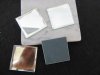 112Pcs Square Cube 40mm Glass Mirror Beads Decor Iron On Flat Ba