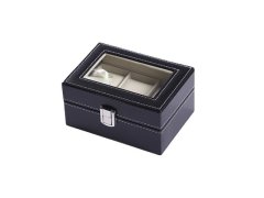 (image for) 1Pc Black Watch Storage 3 Compartment Display Case