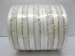 5Rolls X 50Yards White Edged Organza Ribbon 18mm 5Rolls X 50Yards White Edged Organza Ribbon 18mm