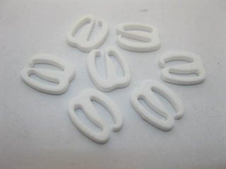 4X200Pcs White "E" Hook Bra Clips 9mm