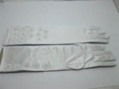 2Pair Wedding Dress Bridal Gloves w/Flower 37cm 2Pair Wedding Dress Bridal Gloves w/Flower 37cm