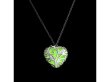(image for) 5X Green Glow In the Dark Hollow Heart Fairy Pendant Necklace
