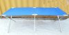1X Foldable Blue Table For Market Stall,Camping,Picnic 1X Foldable Blue Table For Market Stall,Camping,Picnic