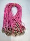 100 Fuchsia Waxen Strings With Connector For Necklace 100 Fuchsia Waxen Strings With Connector For Necklace