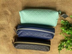 (image for) 4Pcs Quilted Pencil Case Soft Fabric Organizer for Pencil Marker