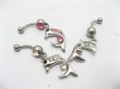 (image for) 12 Dolphin Rhinestone Belly Body Piercing er-b44