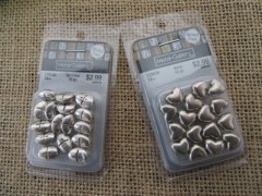 (image for) 9Packets X 16Pcs Metal Beads 2 Designs Jewellery Finding