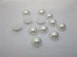 1000Pcs 10mm White Semi-Circle Simulated Pearl Bead Flatback