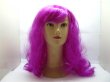 1Pc Long Curly Wavy Cosplay Party Hair Wig - Purple (image for) 1Pc Long Curly Wavy Cosplay Party Hair Wig - Purple
