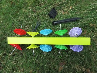 1Set x 10Pcs Colorful Solar Umbrella String Lights Garden Home D