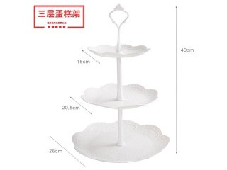 1Set Round 3Tier Cupcake Muffin Fruit Dessert Stand Party Favor