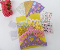 4Packets X 15Pcs Make Your Own Tiara Crowns with Stickers