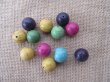(image for) 50Pcs Round Gemstone Beads 18mm Dia. Mixed Color