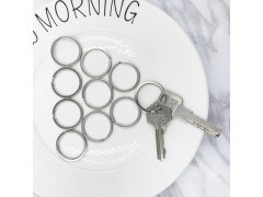 (image for) 100 Nickel Plated Split Ring Split Key Rings 25mm