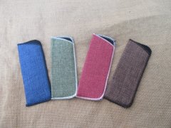 (image for) 10Pcs New Easy Open Eyeglass Pouches Organizer Mixed Color