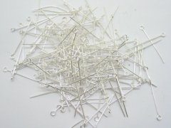 (image for) 250Gram Silver Plated Eye Pins Jewelry Finding 30mm