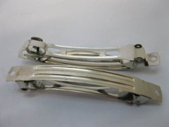 (image for) 50 Metal Hair Clips Finding Barrette Base 10cm Size