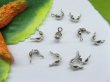 200pcs White-K Plated Double Loop Bead Tips (image for) 200pcs White-K Plated Double Loop Bead Tips