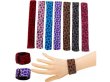 (image for) 24Pcs Velvet Felt Reflective Magic Ruler Slap Band Bracelets Mix