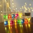 (image for) 1Set Yellow LED Happy Birthday Light Multi-Color Letter String Battery Powered