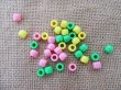 18Packs x 16pcs Plastic Pony Beads Loose Beads Mixed be-p-ch336