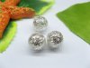 50pcs Silver Plated Filigree Spacer Beads 12mm