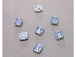 500 Alloy Rectangle Metal Beads 6mm Spacer