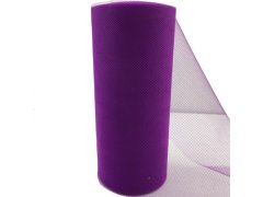 (image for) 4Roll X 25Yds Tulle Spool 15cm Wedding Gift Bow Craft - Purple