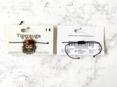 (image for) 6Pcs Tiger Eye Bead Bracelet Adjustable Minimalist Gemstone Wristband
