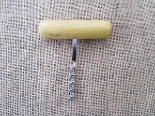 (image for) 1Pc Wooden Handle Wine Opener Corkscrew Wine Bottle Opener