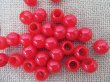 12Sheet x 180Pcs Hot Red Barrel Pony Beads Dreadlock Beads
