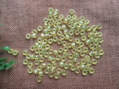 (image for) 500g AB Yellow Barrel Pony Beads Loose Bead 8mm