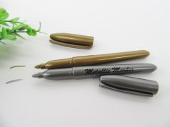 (image for) 12 Cards x 2Pcs Gray Sliver & Gloden Metallic Marker Pen