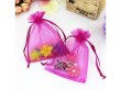 (image for) 100 Fuschia Drawstring Jewelry Gift Pouches 18x13cm