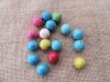 50Pcs Round Gemstone Beads 16mm Dia. Mixed Color